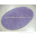 Oval polyester microfiber rugs with latex back